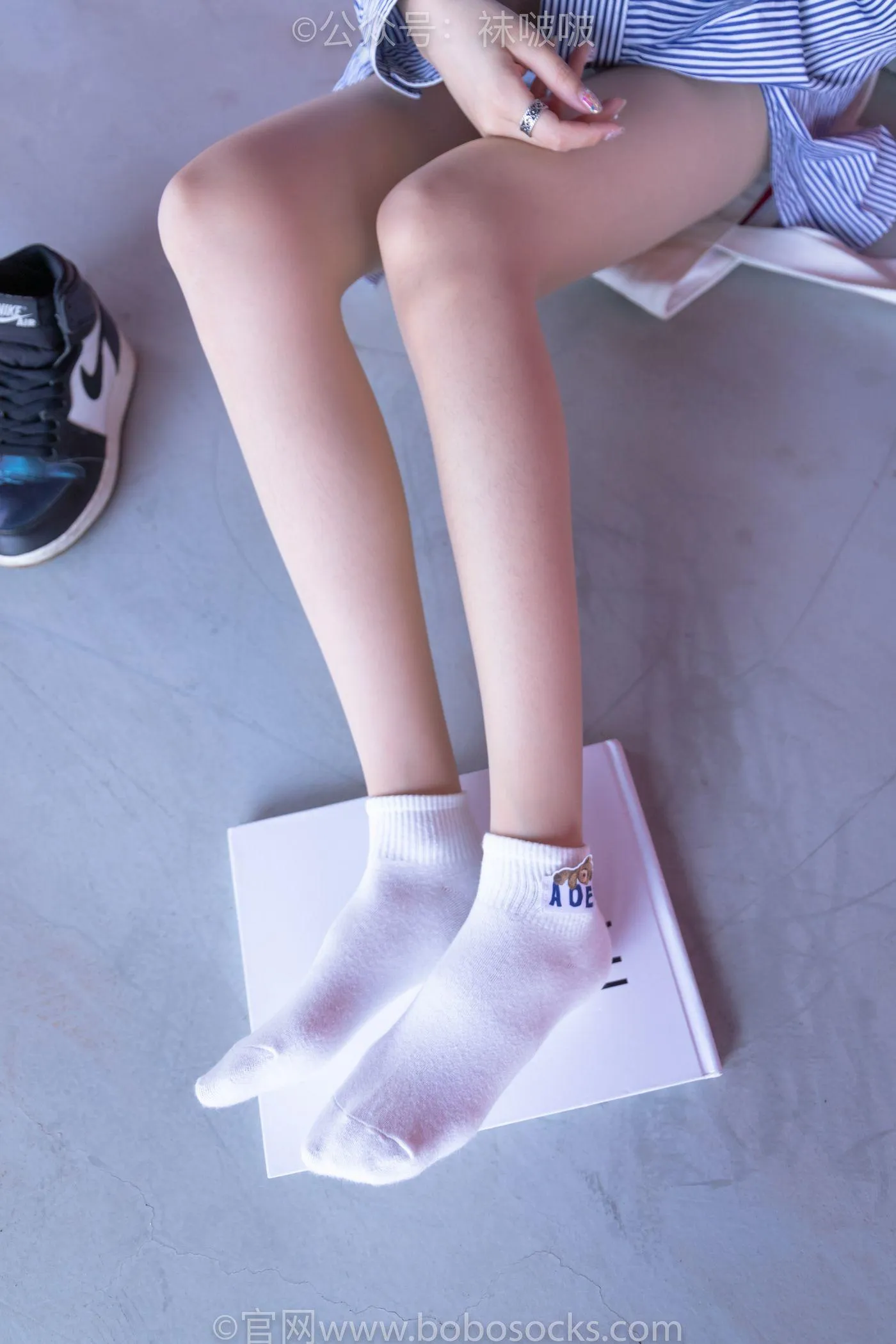 [BoBoSocks袜啵啵]NO.011 稚予-AJ、白色短棉袜、肉丝 [139P]插图4